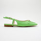 Area - Green Closed-Toe Buckle Flat Sandal (Women)