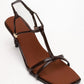 Gibson - Brown Patent Square-Toe Heeled Sandal (Women)