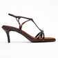 Gibson - Brown Patent Square-Toe Heeled Sandal (Women)