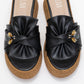 Shara Black Bow & Bee Buckle Platform Sandal (Women)