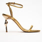 Jasmin - Gold Single-Strap High Heel (Women)