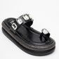 Evans Black Jeweled Platform Sandal (Women)