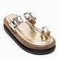 Evans Gold Jeweled Platform Sandal (Women)