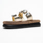 Evans Gold Jeweled Platform Sandal (Women)
