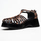 Aniel Leopard Platform Wedge Sandal (Women)