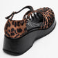 Aniel Leopard Platform Wedge Sandal (Women)