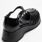Aniel Black Platform Wedge Sandal (Women)