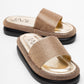 Oeste Gold Rhinestone Platform Slide (Women)