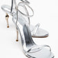 Jasmin - Silver Single-Strap Heeled Shoe (Women)