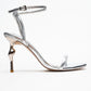 Jasmin - Silver Single-Strap Heeled Shoe (Women)