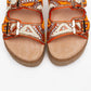 Bobby Orange Beaded Straw Platform Slide (Women)