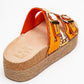 Bobby Orange Beaded Straw Platform Slide (Women)