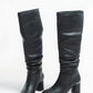 Vianella - Black Gusseted Block Heel Boot (Women)