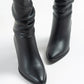 Vianella - Black Gusseted Block Heel Boot (Women)