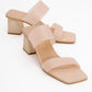 Russell - Nude Clear Strap Heeled Mule (Women)