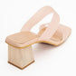 Russell - Nude Clear Strap Heeled Mule (Women)