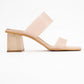 Russell - Nude Clear Strap Heeled Mule (Women)