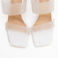 Russell - White Transparent Strap Heeled Mule (Women)