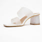 Russell - White Transparent Strap Heeled Mule (Women)