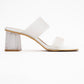 Russell - White Transparent Strap Heeled Mule (Women)