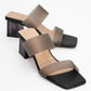 Russell - Black Transparent Strap Heeled Mule (Women)