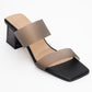Russell - Black Transparent Strap Heeled Mule (Women)