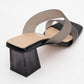 Russell - Black Transparent Strap Heeled Mule (Women)