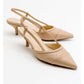 Goodge - Nude Pointed Toe Backless Heeled Pump (Women)