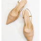 Goodge - Nude Pointed Toe Backless Heeled Pump (Women)