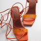 Tanya - Orange Block Heel Sandal (Women)