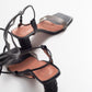 Tanya - Black Block Heel Sandal (Women)