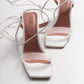 Tanya - White Block Heel Sandal (Women)