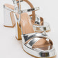Henry - Silver Platform Heel Shoe (Women)