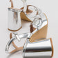 Henry - Silver Platform Heel Shoe (Women)