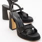 Henry - Black Platform Heel Shoe (Women)