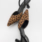 Over - Black/Yellow Patterned Pointed Toe Low Heel Shoe (Women)