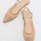 Brace Beige Mesh Flat Sandal (Women)