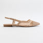 Brace Beige Mesh Flat Sandal (Women)
