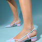 Steve - Blue-Pink Low Heel Sandal (Women)