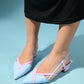 Steve - Blue-Pink Low Heel Sandal (Women)