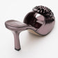 Shana Platinum Floral Stiletto Heel Mule (Woman)