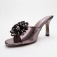 Shana Platinum Floral Stiletto Heel Mule (Woman)