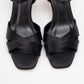 Melin - Black Satin Cross Strap High Heel (Women)
