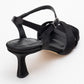 Melin - Black Satin Cross Strap High Heel (Women)