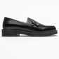 Galea - Black Patent Buckled Genuine Leather Loafer (Women)