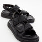 MELLOM Black Embellished Sandal (Women)