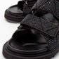 MELLOM Black Embellished Sandal (Women)