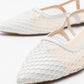 Brace White Mesh Flat Sandal (Women)