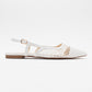 Brace White Mesh Flat Sandal (Women)