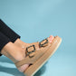 Slope Beige Double Strap Flat Sandal (Women)